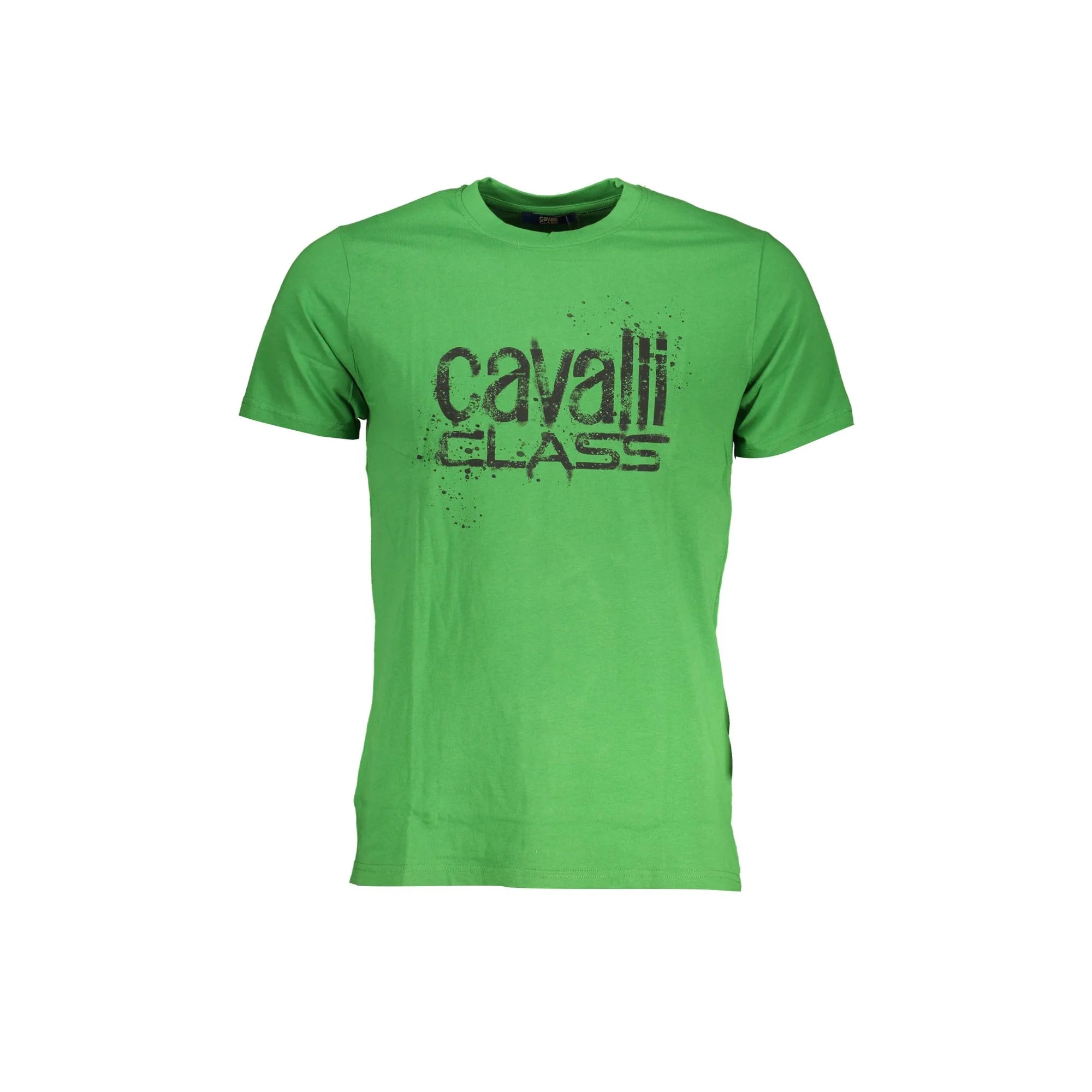 Cavalli Class T-Shirt Maniche Corte Uomo Verde Stampa - foto prodotto
